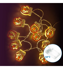Catena luminosa a batteria 3AA con luci a guanti natalizi in legno 20 led 3mt - luce calda 3000K,IP20 da interno Catena luminosa a batteria 3AA con luci a guanti natalizi in legno 20 led 3mt - luce calda 3000K,IP20 da interno