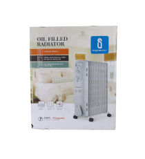 Radiatore elettrico 11 elementi 2300W bianco,Potenza e temperatura regolabili, Versione Deluxe - Termoradiatore ad olio