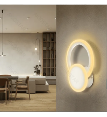 Applique led in ferro e acrilico bianco 20W 2600lm 2700K luce calda misura L200xW265xH65mm da interno, design elegante Applique led in ferro e acrilico bianco 20W 2600lm 2700K luce calda misura L200xW265xH65mm da interno, design elegante