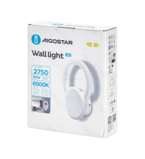 Applique led in ferro e acrilico bianco 20W 2750lm 6500K luce fredda misura L200xW265xH65mm da interno, design elegante