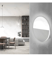 Applique led in ferro e acrilico bianco 9W 1200lm 6500K luce fredda misura 200xH45mm da interno, design elegante Applique led in ferro e acrilico bianco 9W 1200lm 6500K luce fredda misura 200xH45mm da interno, design elegante