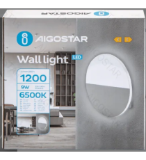 Applique led in ferro e acrilico bianco 9W 1200lm 6500K luce fredda misura 200xH45mm da interno, design elegante