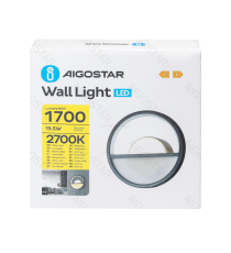 Applique led in alluminio trafilato nero 13.5W 1700lm 2700K luce calda misura L230xW55xH230mm da interno, design elegante Applique led in alluminio trafilato nero 13.5W 1700lm 2700K luce calda misura L230xW55xH230mm da interno, design elegante