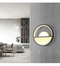Applique led in alluminio trafilato nero 13.5W 1700lm 2700K luce calda misura L230xW55xH230mm da interno, design elegante Applique led in alluminio trafilato nero 13.5W 1700lm 2700K luce calda misura L230xW55xH230mm da interno, design elegante