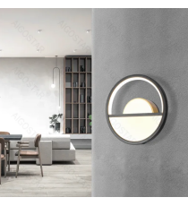 Applique led in alluminio trafilato nero 13.5W 1700lm 6500K luce fredda misura L230xW55xH230mm da interno, design elegante Applique led in alluminio trafilato nero 13.5W 1700lm 6500K luce fredda misura L230xW55xH230mm da interno, design elegante