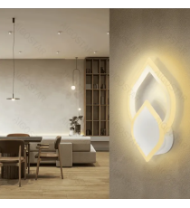 Applique led in ferro e acrilico bianco 20W 2700lm 2700K luce calda misura L200xW310xH60mm da interno, design elegante Applique led in ferro e acrilico bianco 20W 2700lm 2700K luce calda misura L200xW310xH60mm da interno, design elegante