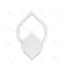 Applique led in ferro e acrilico bianco 20W 3000lm 6500K luce fredda misura L200xW310xH60mm da interno, design elegante Applique led in ferro e acrilico bianco 20W 3000lm 6500K luce fredda misura L200xW310xH60mm da interno, design elegante