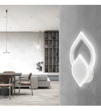 Applique led in ferro e acrilico bianco 20W 3000lm 6500K luce fredda misura L200xW310xH60mm da interno, design elegante Applique led in ferro e acrilico bianco 20W 3000lm 6500K luce fredda misura L200xW310xH60mm da interno, design elegante