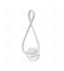 Applique led in ferro e silicone bianco 20W 2700lm 2700K luce calda misura L160xW400xH65mm da interno, design elegante Applique led in ferro e silicone bianco 20W 2700lm 2700K luce calda misura L160xW400xH65mm da interno, design elegante