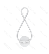 Applique led in ferro e silicone bianco 20W 2700lm 2700K luce calda misura L160xW400xH65mm da interno, design elegante Applique led in ferro e silicone bianco 20W 2700lm 2700K luce calda misura L160xW400xH65mm da interno, design elegante