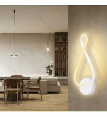 Applique led in ferro e silicone bianco 20W 2700lm 2700K luce calda misura L160xW400xH65mm da interno, design elegante Applique led in ferro e silicone bianco 20W 2700lm 2700K luce calda misura L160xW400xH65mm da interno, design elegante