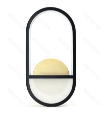 Applique led in alluminio trafilato nero 13.5W 1700lm 6500K luce fredda misura L160xW55xH318mm da interno, design elegante