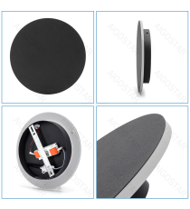 Applique led in metallo nera 12W 1450lumen 6500K luce fredda misura D250xH35mm IP20 da interno, design elegante