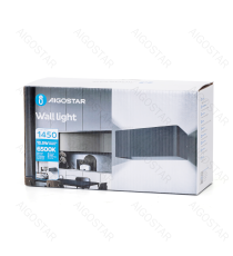 Applique led in metallo nera 12,5W 1450lumen 6500K luce fredda misura L200xW100xH80mm IP20 da interno, design elegante