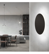 Applique led in metallo nera 6,5W 750lumen 6500K luce fredda misura D180xH35mm IP20 da interno, design elegante