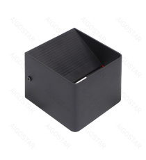 Applique led in metallo nera 5,5W 620lumen 6500K luce fredda misura L100xW100xH80mm IP20 da interno, design elegante