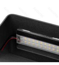 Applique led in metallo nera 5,5W 620lumen 6500K luce fredda misura L100xW100xH80mm IP20 da interno, design elegante