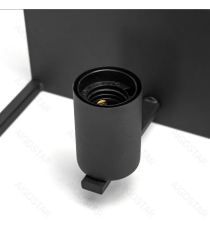 Applique in metallo nero attacco E27 max. 40w misura L22xW18xH22cm da interno Telaio in ferro stile vintage Applique in metallo nero attacco E27 max. 40w misura L22xW18xH22cm da interno Telaio in ferro stile vintage