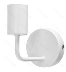 Applique in metallo bianca con attacco E27 max. 40w misura L90xW145xH140mm da interno Applique in metallo bianca con attacco E27 max. 40w misura L90xW145xH140mm da interno