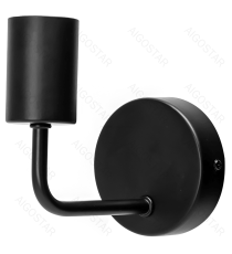 Applique in metallo nera con attacco E27 max. 40w misura L90xW145xH140mm da interno Applique in metallo nera con attacco E27 max. 40w misura L90xW145xH140mm da interno