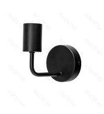 Applique in metallo nera con attacco E27 max. 40w misura L90xW145xH140mm da interno Applique in metallo nera con attacco E27 max. 40w misura L90xW145xH140mm da interno