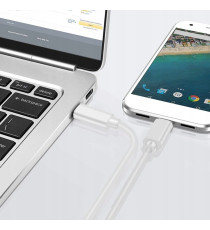 Cavo di ricarica type-c da usb-c a usb-c 2mt 2A bianco - 20W connessione veloce type-c a type-c cavo dati High Speed ​​480 Mbps