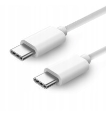 Cavo di ricarica type-c da usb-c a usb-c 2mt 2A bianco - 20W connessione veloce type-c a type-c cavo dati High Speed ​​480 Mbps