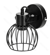 Applique in metallo nera opaco con attacco E27 max. 40w misura 120xH200mm lampada orientabile, da interno Applique in metallo nera opaco con attacco E27 max. 40w misura 120xH200mm lampada orientabile, da interno
