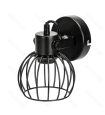 Applique in metallo nera opaco con attacco E27 max. 40w misura 120xH200mm lampada orientabile, da interno Applique in metallo nera opaco con attacco E27 max. 40w misura 120xH200mm lampada orientabile, da interno