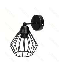 Applique in metallo nera opaco con attacco E27 max. 40w misura L200xW150xH215mm lampada da interno Applique in metallo nera opaco con attacco E27 max. 40w misura L200xW150xH215mm lampada da interno