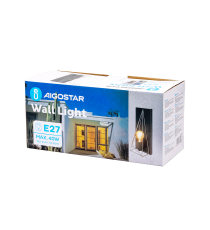 Applique in metallo nera opaco con attacco E27 max. 40w misura L350xW140xH150mm lampada da interno Applique in metallo nera opaco con attacco E27 max. 40w misura L350xW140xH150mm lampada da interno