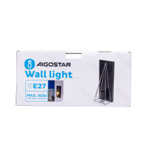 Applique in metallo nera opaco con attacco E27 max. 40w misura L350xW140xH150mm lampada da interno Applique in metallo nera opaco con attacco E27 max. 40w misura L350xW140xH150mm lampada da interno