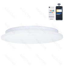 Plafoniera Smart Bluetooth MESH 18W 2000Lumen CCT 3000K-6500K con telecomando misura 350XH62mm compatibile con Alexa e Google Plafoniera Smart Bluetooth MESH 18W 2000Lumen CCT 3000K-6500K con telecomando misura 350XH62mm compatibile con Alexa e Google