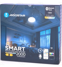 Plafoniera Smart Bluetooth MESH 18W 2000Lumen CCT 3000K-6500K con telecomando misura 350XH62mm compatibile con Alexa e Google Plafoniera Smart Bluetooth MESH 18W 2000Lumen CCT 3000K-6500K con telecomando misura 350XH62mm compatibile con Alexa e Google