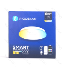 Plafoniera Smart Bluetooth MESH 18W 2000Lumen CCT 3000K-6500K con telecomando misura 350XH62mm compatibile con Alexa e Google Plafoniera Smart Bluetooth MESH 18W 2000Lumen CCT 3000K-6500K con telecomando misura 350XH62mm compatibile con Alexa e Google