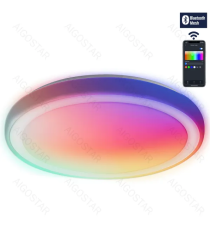 Plafoniera Smart Bluetooth MESH 24W 2650Lumen RGB+CCT 3000K-6500K con telecomando 385xH65mm compatibile con Alexa e Google Plafoniera Smart Bluetooth MESH 24W 2650Lumen RGB+CCT 3000K-6500K con telecomando 385xH65mm compatibile con Alexa e Google