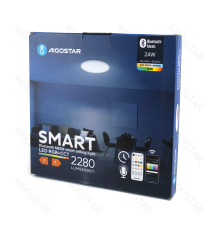 Plafoniera Smart Bluetooth MESH 24W 2280Lumen RGB+CCT 3000K-6500K con telecomando 290xH25mm compatibile con Alexa e Google Plafoniera Smart Bluetooth MESH 24W 2280Lumen RGB+CCT 3000K-6500K con telecomando 290xH25mm compatibile con Alexa e Google