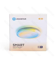 Plafoniera Smart stellata 27W WiFi WB 27W 2760Lumen CCT 24W+RGB 3W 3000K-6500K 400x65mm compatibile con Alexa e Google Plafoniera Smart stellata 27W WiFi WB 27W 2760Lumen CCT 24W+RGB 3W 3000K-6500K 400x65mm compatibile con Alexa e Google