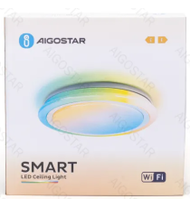 Plafoniera Smart stellata 39W WiFi WB 4140Lumen CCT 36W+RGB 3W 3000K-6500K 500x65mm compatibile con Alexa e Google Plafoniera Smart stellata 39W WiFi WB 4140Lumen CCT 36W+RGB 3W 3000K-6500K 500x65mm compatibile con Alexa e Google