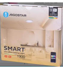 Plafoniera Smart ultrasottile 22W WiFi WB 1900Lumen CCT 18W+RGB 4W 2700K-6500K D295xH27mm compatibile con Alexa e Google Plafoniera Smart ultrasottile 22W WiFi WB 1900Lumen CCT 18W+RGB 4W 2700K-6500K D295xH27mm compatibile con Alexa e Google