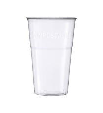 Bicchiere birra in PLA - 390 ml - trasparente - Dopla Green - conf. 20 pezzi