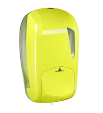 Dispenser per sapone liquido Skin - 232 x 114 x 124 mm - capacità 1 L - giallo fluo - Mar Plast Dispenser per sapone liquido Skin - 232 x 114 x 124 mm - capacità 1 L - giallo fluo - Mar Plast