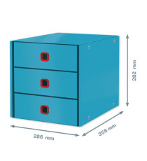 Cassettiera Click&Store Cosy - 3 cassetti - blu - Leitz Cassettiera Click&Store Cosy - 3 cassetti - blu - Leitz