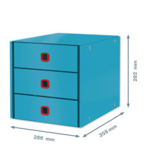Cassettiera Click&Store Cosy - 3 cassetti - blu - Leitz Cassettiera Click&Store Cosy - 3 cassetti - blu - Leitz