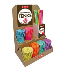 TemperamatiteTenks Glitter e Righe 16cm  - colori assortiti - Arda - display Voilà 48 pezzi totali