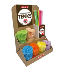 TemperamatiteTenks Peluche e Righe 16cm  - colori assortiti - Arda - display Voilà 48 pezzi totali TemperamatiteTenks Peluche e Righe 16cm  - colori assortiti - Arda - display Voilà 48 pezzi totali