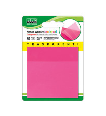 Blocchetto notes adesivo - 75 x 75 mm - colori traslucidi assortiti - Lebez - Box 72 blocchetti Blocchetto notes adesivo - 75 x 75 mm - colori traslucidi assortiti - Lebez - Box 72 blocchetti