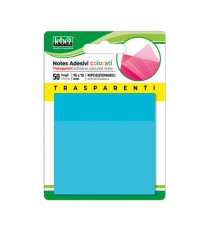 Blocchetto notes adesivo - 75 x 75 mm - colori traslucidi assortiti - Lebez - Box 72 blocchetti Blocchetto notes adesivo - 75 x 75 mm - colori traslucidi assortiti - Lebez - Box 72 blocchetti