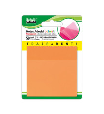 Blocchetto notes adesivo - 75 x 75 mm - colori traslucidi assortiti - Lebez - Box 72 blocchetti Blocchetto notes adesivo - 75 x 75 mm - colori traslucidi assortiti - Lebez - Box 72 blocchetti