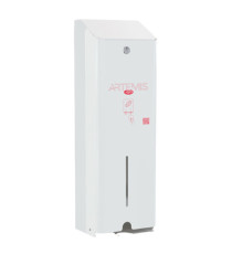 Dispenser assorbenti Artemis - 1 colonna - metallo verniciato - bianco - Mar Plast Dispenser assorbenti Artemis - 1 colonna - metallo verniciato - bianco - Mar Plast